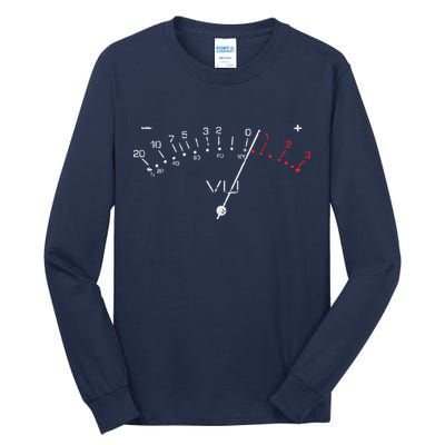VU Meter Sound Engineer Hi Fi Analog Tee Tall Long Sleeve T-Shirt