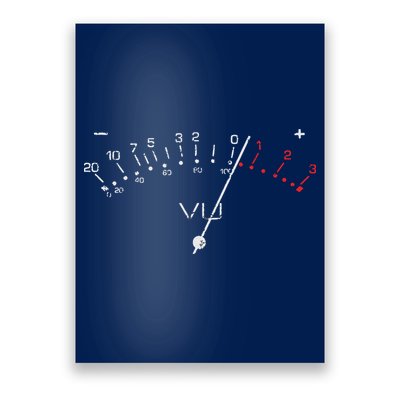 VU Meter Sound Engineer Hi Fi Analog Tee Poster
