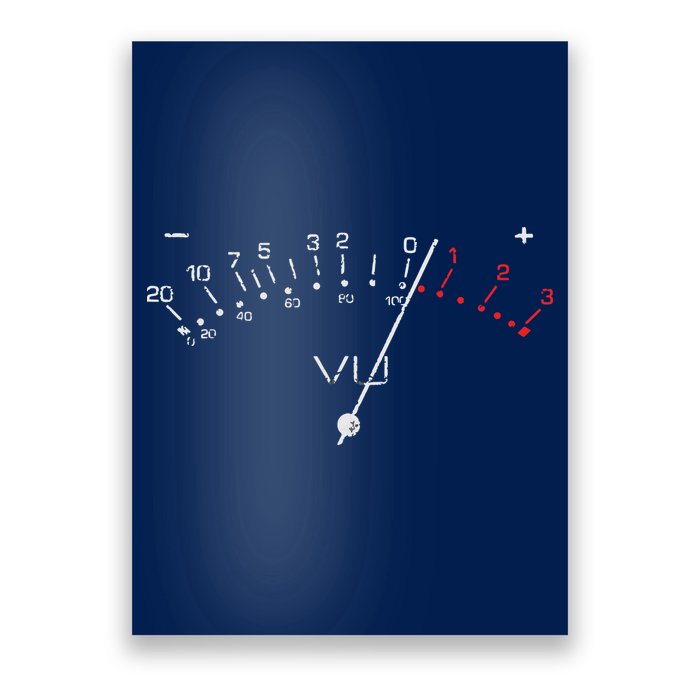 VU Meter Sound Engineer Hi Fi Analog Tee Poster