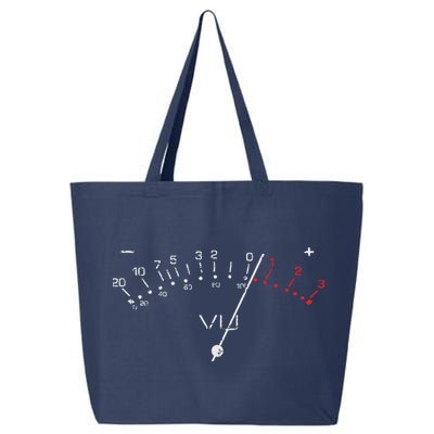 VU Meter Sound Engineer Hi Fi Analog Tee 25L Jumbo Tote
