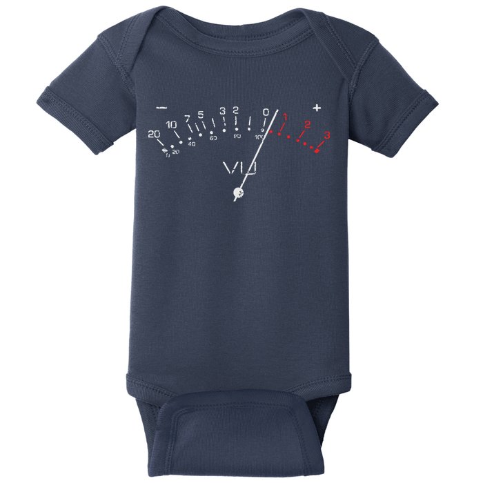 VU Meter Sound Engineer Hi Fi Analog Tee Baby Bodysuit