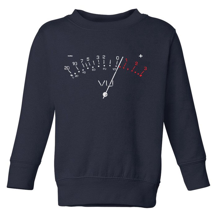 VU Meter Sound Engineer Hi Fi Analog Tee Toddler Sweatshirt