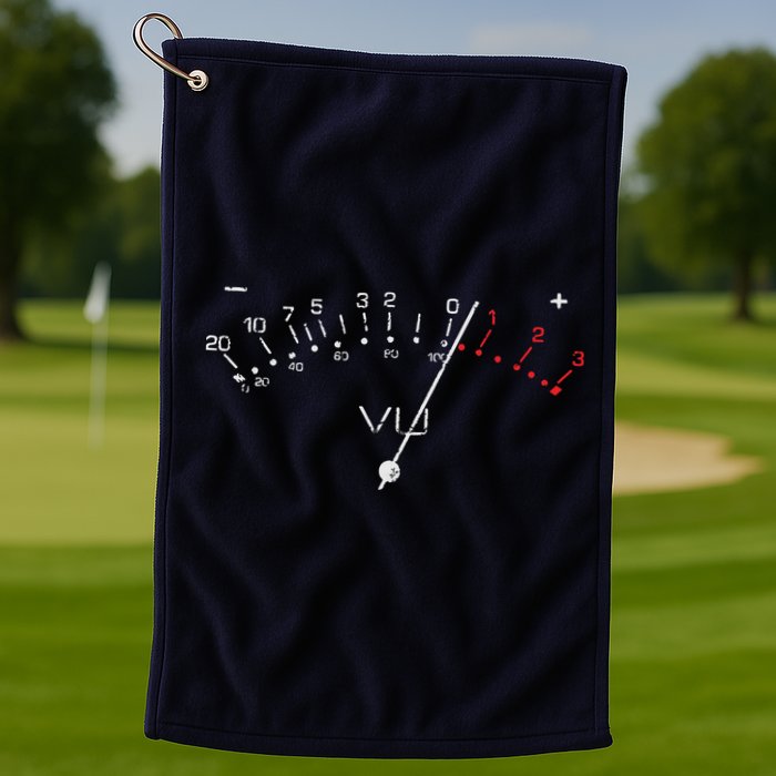 VU Meter Sound Engineer Hi Fi Analog Tee Golf Towel