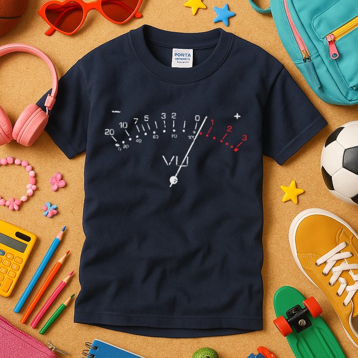 VU Meter Sound Engineer Hi Fi Analog Tee Kids T-Shirt