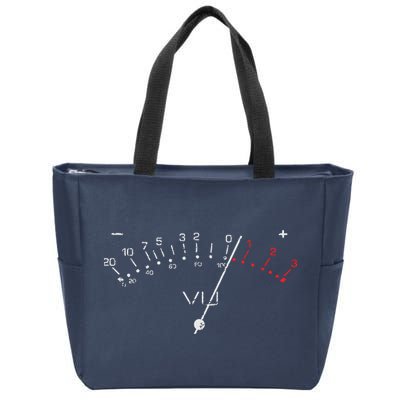 VU Meter Sound Engineer Hi Fi Analog Tee Zip Tote Bag