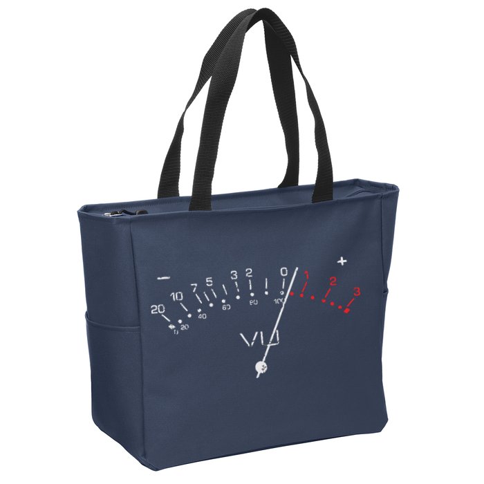 VU Meter Sound Engineer Hi Fi Analog Tee Zip Tote Bag