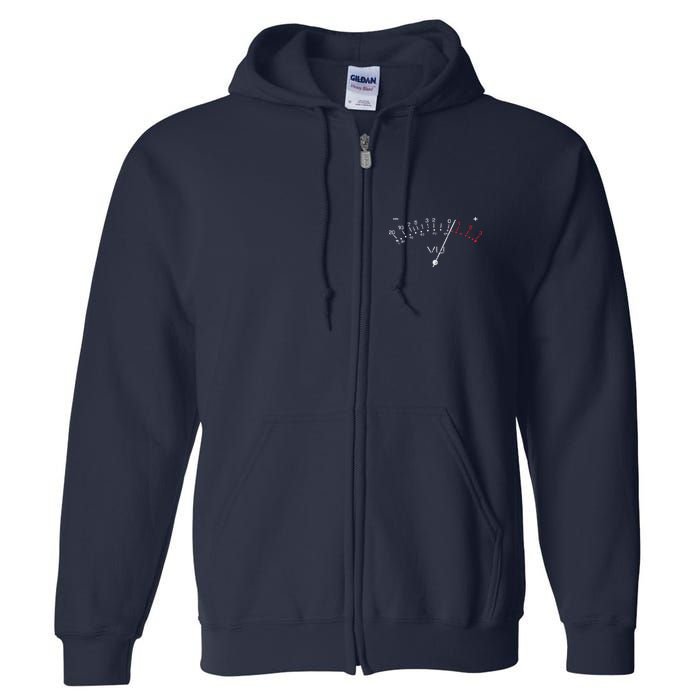 VU Meter Sound Engineer Hi Fi Analog Tee Full Zip Hoodie