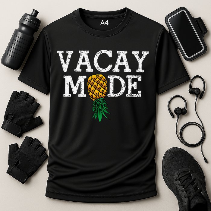 Vacay Mode summer vacation upside down pineapple swinger Cooling Performance Crew T-Shirt