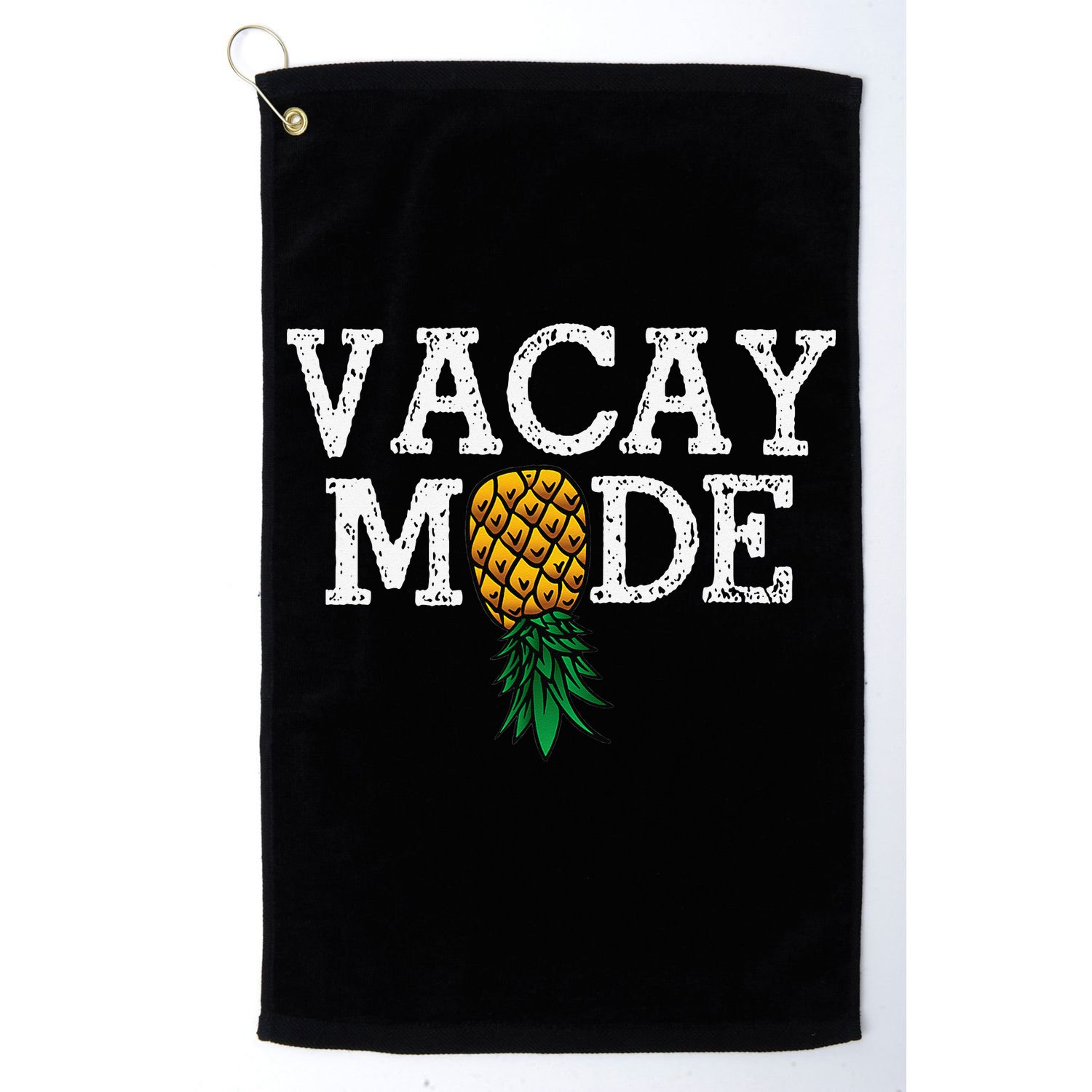 Vacay Mode summer vacation upside down pineapple swinger Golf Towel