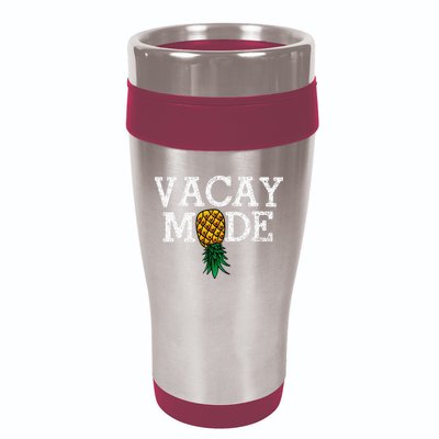 Vacay Mode summer vacation upside down pineapple swinger 16oz Travel Tumbler