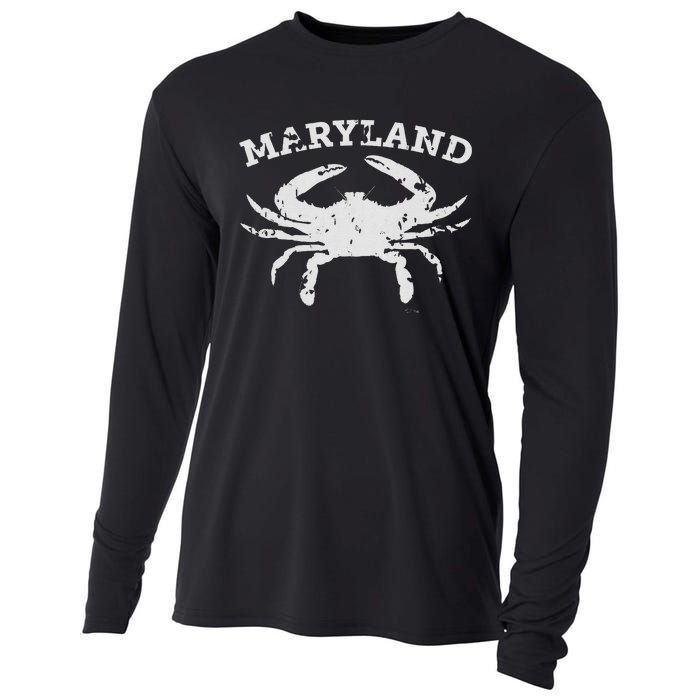 Vintage Maryland State Blue Crab Cooling Performance Long Sleeve Crew