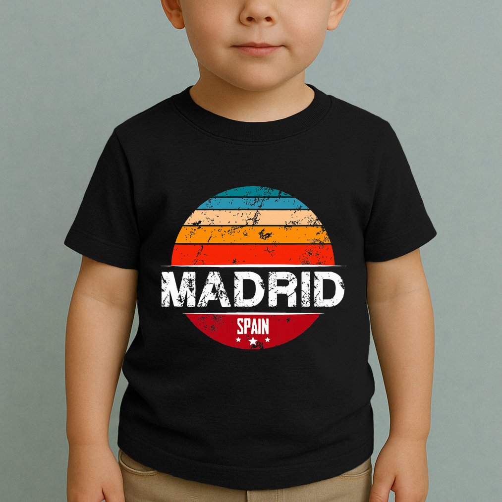 Vintage Madrid Spain Souvenir Toddler T-Shirt