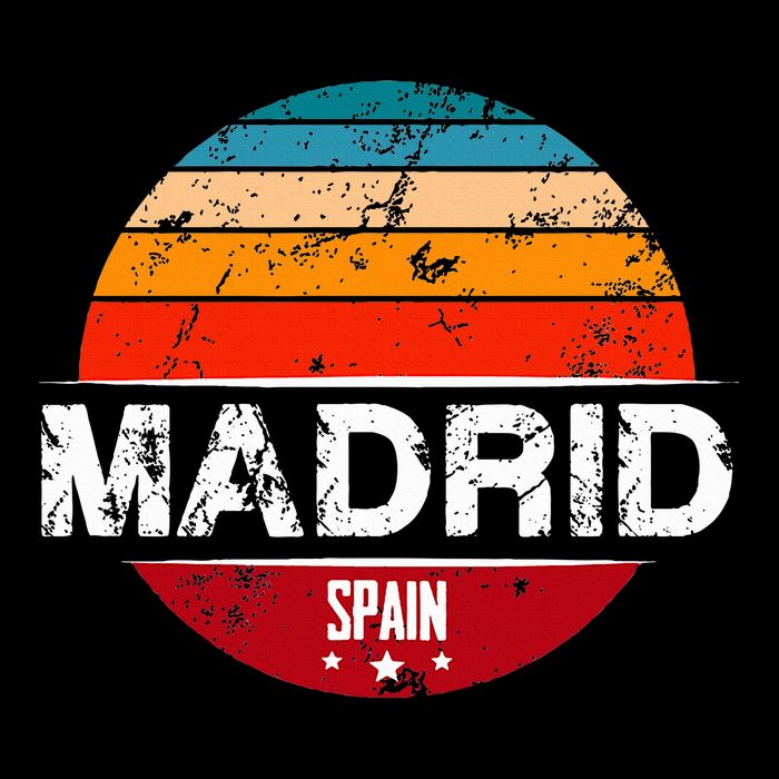 Vintage Madrid Spain Souvenir Toddler T-Shirt