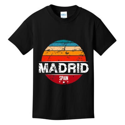 Vintage Madrid Spain Souvenir Kids T-Shirt