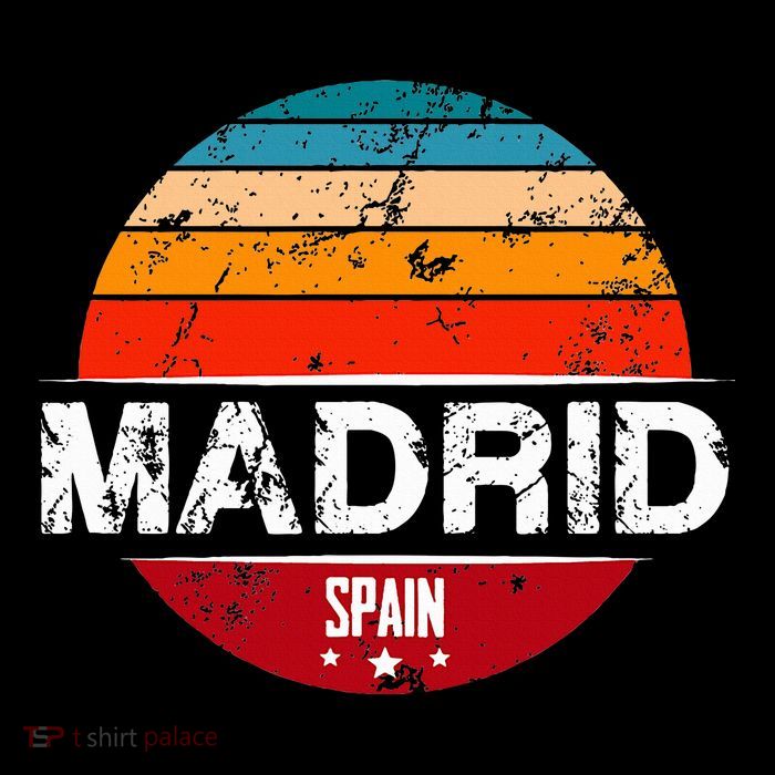 Vintage Madrid Spain Souvenir Kids T-Shirt