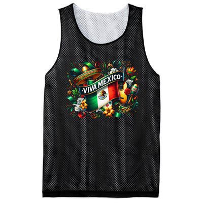 Viva Mexico September 16 Independence Of Mexico Gift Mesh Reversible Basketball Jersey Tank