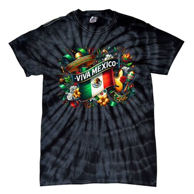 Viva Mexico September 16 Independence Of Mexico Gift Tie-Dye T-Shirt