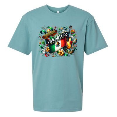 Viva Mexico September 16 Independence Of Mexico Gift Sueded Cloud Jersey T-Shirt