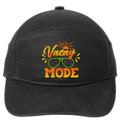 Vacay Mode Sunglasses Summer Vacation Cruise Trip Holiday 7-Panel Snapback Hat