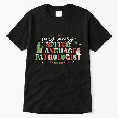 Very Merry Speech Language Pathologist Speech Squad Xmas Tall T-Shirt