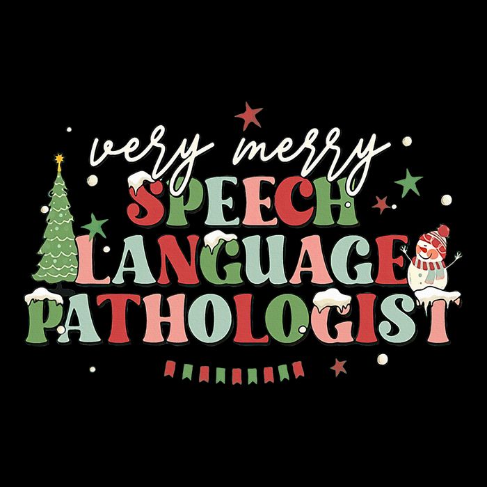 Very Merry Speech Language Pathologist Speech Squad Xmas Drawstring Bag
