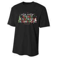 Very Merry Speech Language Pathologist Speech Squad Xmas Performance Sprint T-Shirt