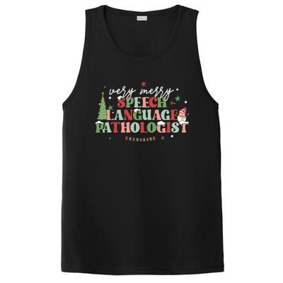 Very Merry Speech Language Pathologist Speech Squad Xmas PosiCharge Competitor Tank