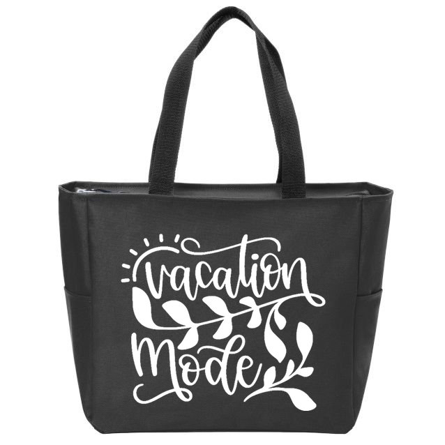 Vacation Mode Summer Break Zip Tote Bag