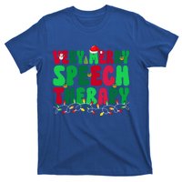 Very Merry Speech Therapy Slp Speech Therapist Christmas Gift T-Shirt