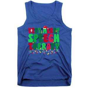 Very Merry Speech Therapy Slp Speech Therapist Christmas Gift Tank Top