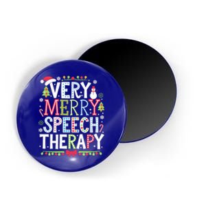 Very Merry Speech Therapy Speech Therapist Xmas Christmas Gift Magnet