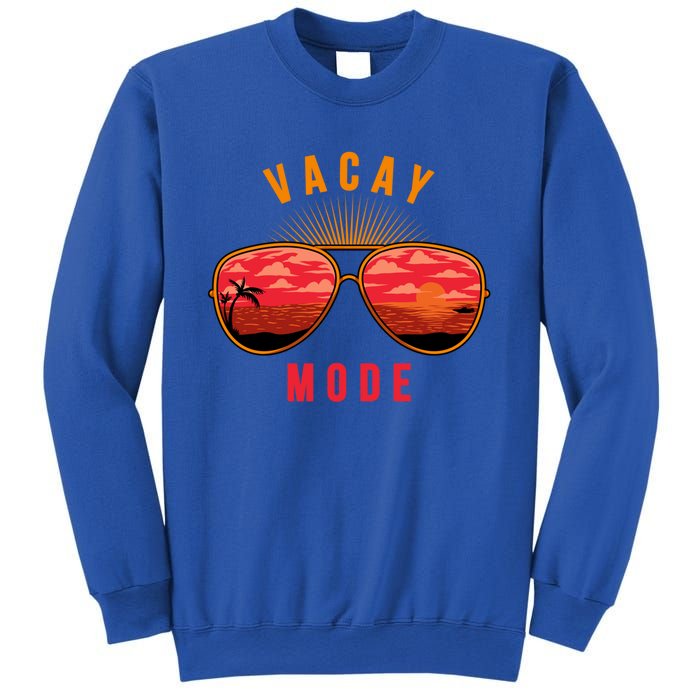 Vacay Mode Summer Vacation Vibes Sunglasses Beach Sunset Gift Sweatshirt