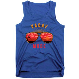 Vacay Mode Summer Vacation Vibes Sunglasses Beach Sunset Gift Tank Top