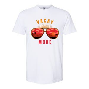 Vacay Mode Summer Vacation Vibes Sunglasses Beach Sunset Gift Softstyle CVC T-Shirt