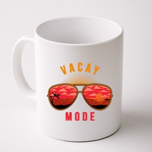 Vacay Mode Summer Vacation Vibes Sunglasses Beach Sunset Gift Coffee Mug