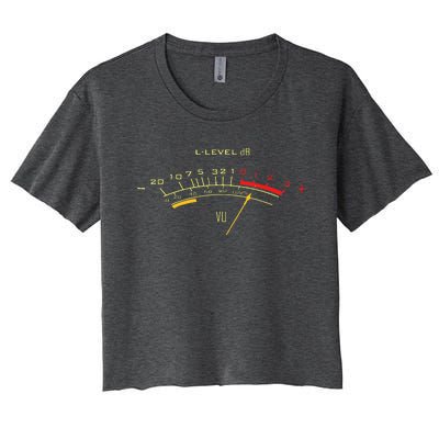 V.U Meter Sound Engineer Analog Women's Crop Top Tee