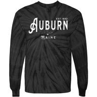 Vintage Merch Souvenir Visit Auburn Maine Tie-Dye Long Sleeve Shirt