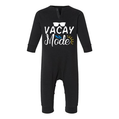 Vacay Mode Summer Vacation Infant Fleece One Piece