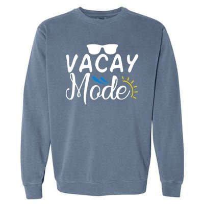 Vacay Mode Summer Vacation Garment-Dyed Sweatshirt