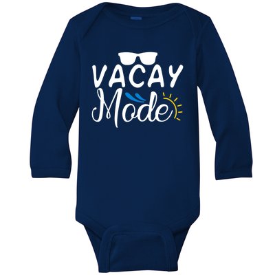 Vacay Mode Summer Vacation Baby Long Sleeve Bodysuit