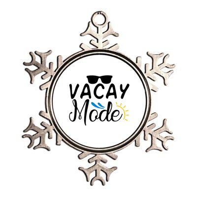 Vacay Mode Summer Vacation Metallic Star Ornament