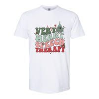 Very Merry Speech Therapist Christmas SLP Xmas Therapy Softstyle CVC T-Shirt