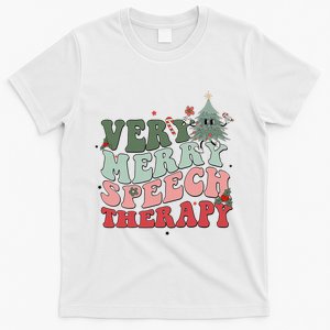 Very Merry Speech Therapist Christmas SLP Xmas Therapy T-Shirt