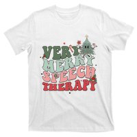 Very Merry Speech Therapist Christmas SLP Xmas Therapy T-Shirt