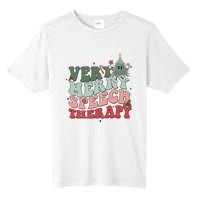 Very Merry Speech Therapist Christmas SLP Xmas Therapy Tall Fusion ChromaSoft Performance T-Shirt