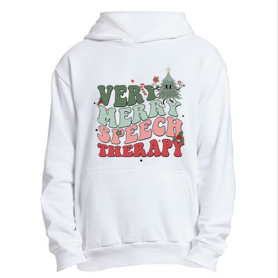 Very Merry Speech Therapist Christmas SLP Xmas Therapy Urban Pullover Hoodie