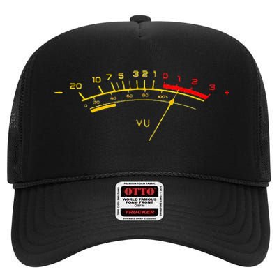 VU Meter Sound Level Studio High Crown Mesh Back Trucker Hat