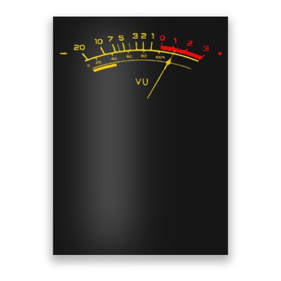 VU Meter Sound Level Studio Poster