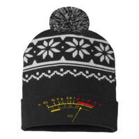 VU Meter Sound Level Studio USA-Made Snowflake Beanie