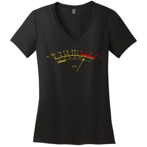 VU Meter Sound Level Studio Women's V-Neck T-Shirt